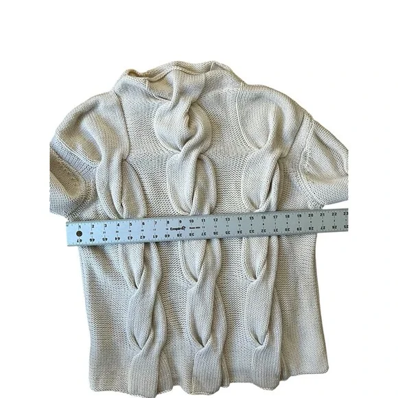 Vintage Eileen Fisher chunky cable knit sweater crafted from 100% merino wMedium